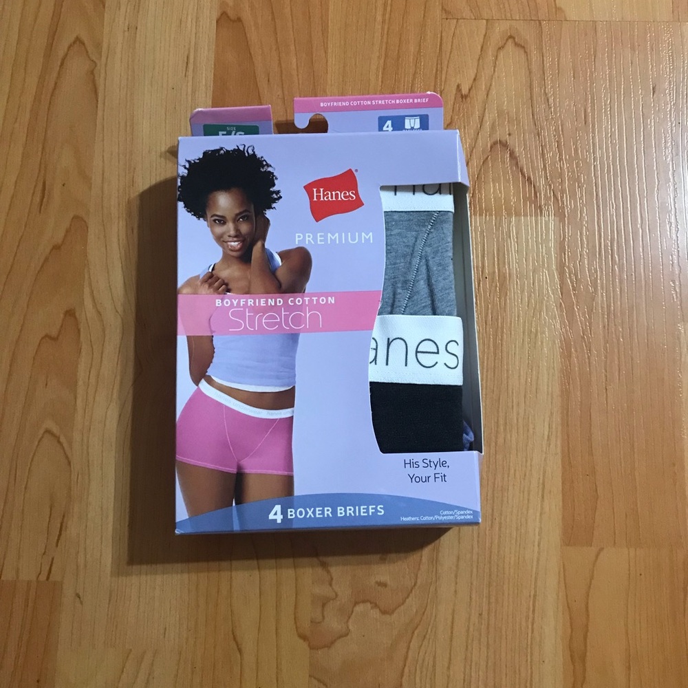 Hanes Boyfriend Cotton Stretch 4pk briefs